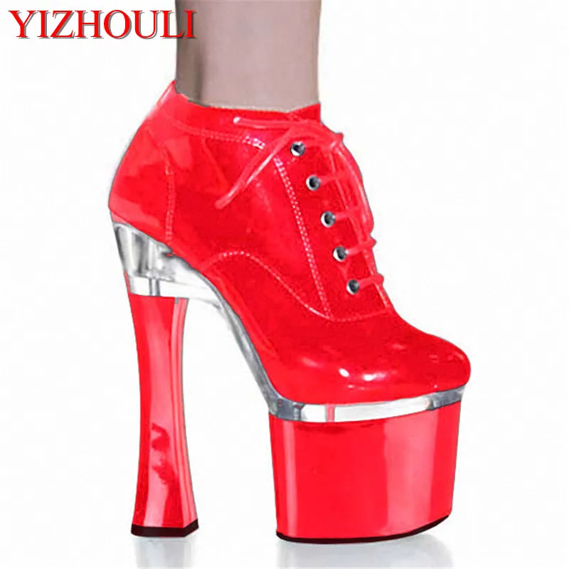 Classics Black Spool Heels Fashion PU Leather Platform Super 18cm High Heels Bootie / Ankle Boots
Classics Black Spool Heels Fashion PU Leather Platform Super 18cm High Heels Bootie / Ankle Boots