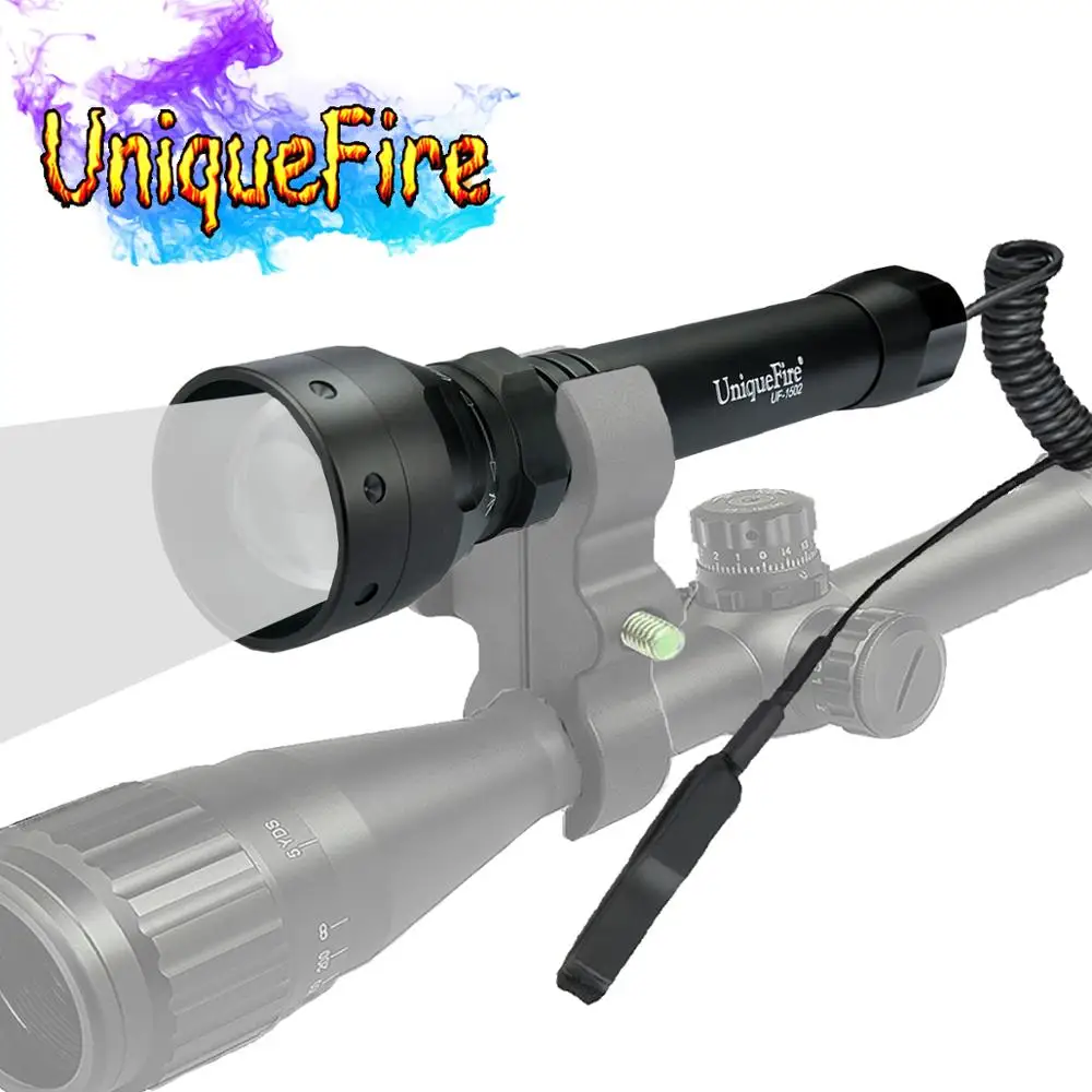UniqueFire 1502 IR 940nm 3 Modes LED Night Vision Flashlight Infrared Light Portable Torch with Remote Pressure Switch
UniqueFire 1502 IR 940nm 3 Modes LED Night Vision Flashlight Infrared Light Portable Torch with Remote Pressure Switch
