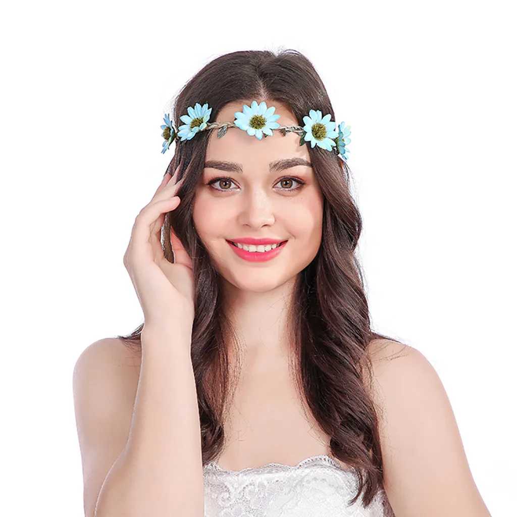Women Flower Crown Bride Hair Boho Ladies Festival Garland Beach PartyAccessories Band Wedding Floral Headband Garland Ribbon
Women Flower Crown Bride Hair Boho Ladies Festival Garland Beach PartyAccessories Band Wedding Floral Headband Garland Ribbon
