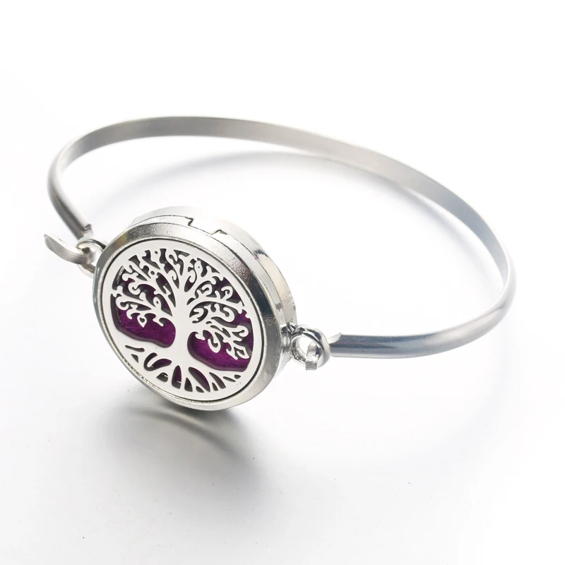 Stainless Steel life Tree pattern Aroma spread Bangles Perfume Essential Oil Diffuser Lockets Aromatherapy Magnetic Bracelets
Stainless Steel life Tree pattern Aroma spread Bangles Perfume Essential Oil Diffuser Lockets Aromatherapy Magnetic Bracelets