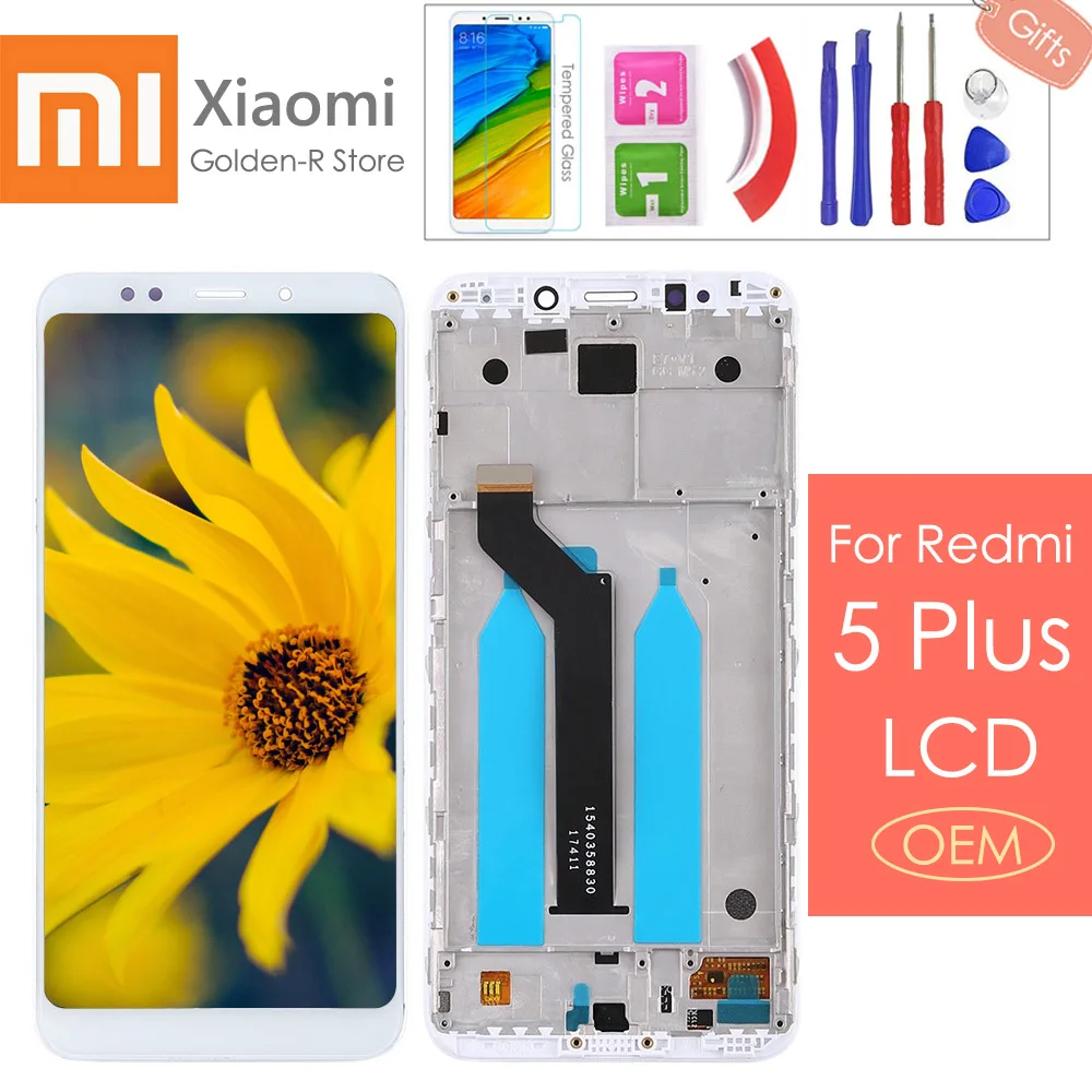 5.99" AAA Quality LCD+Frame For Xiaomi Redmi 5 Plus LCD Display Screen Replacement For Redmi 5 Plus LCD 10-Touch +Gifts
5.99" AAA Quality LCD+Frame For Xiaomi Redmi 5 Plus LCD Display Screen Replacement For Redmi 5 Plus LCD 10-Touch +Gifts