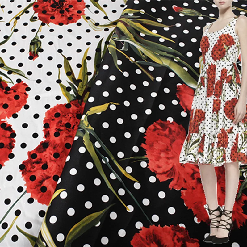 BZ71 100*140cm European Vintage Dots Carnations Printed High-density Satin Drill Cotton Fabric For Women Girls' Clothing
BZ71 100*140cm European Vintage Dots Carnations Printed High-density Satin Drill Cotton Fabric For Women Girls' Clothing