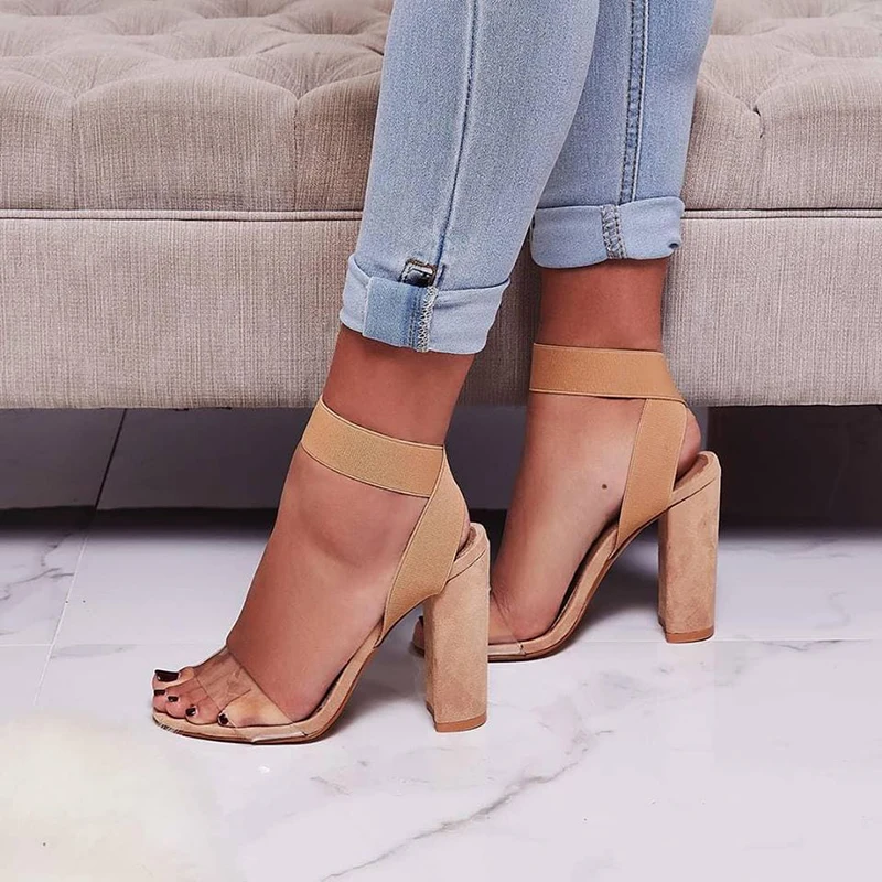 2019 Women Summer 11.5cm High Heels Strap Block Sandals Lady Sexy Pumps Female Chunky PVC Strap Elastic Designer Sandals Shoes
2019 Women Summer 11.5cm High Heels Strap Block Sandals Lady Sexy Pumps Female Chunky PVC Strap Elastic Designer Sandals Shoes