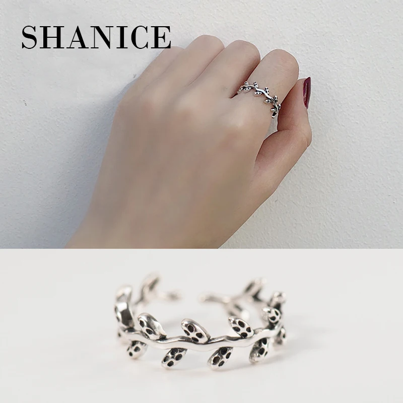 SHANICE Thai Silver 925 Sterling Silver Open Ring Olive leaves Party Street Band Rings For Women Original Ring Fine Jewelry Gift
SHANICE Thai Silver 925 Sterling Silver Open Ring Olive leaves Party Street Band Rings For Women Original Ring Fine Jewelry Gift