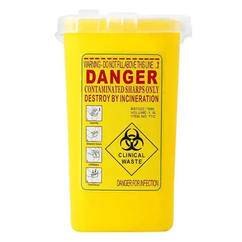 Yellow Tattoo Medical Plastic Sharps Container Acne Needle Disposal 1L Size Waste Box For Tattooing Artists
Yellow Tattoo Medical Plastic Sharps Container Acne Needle Disposal 1L Size Waste Box For Tattooing Artists