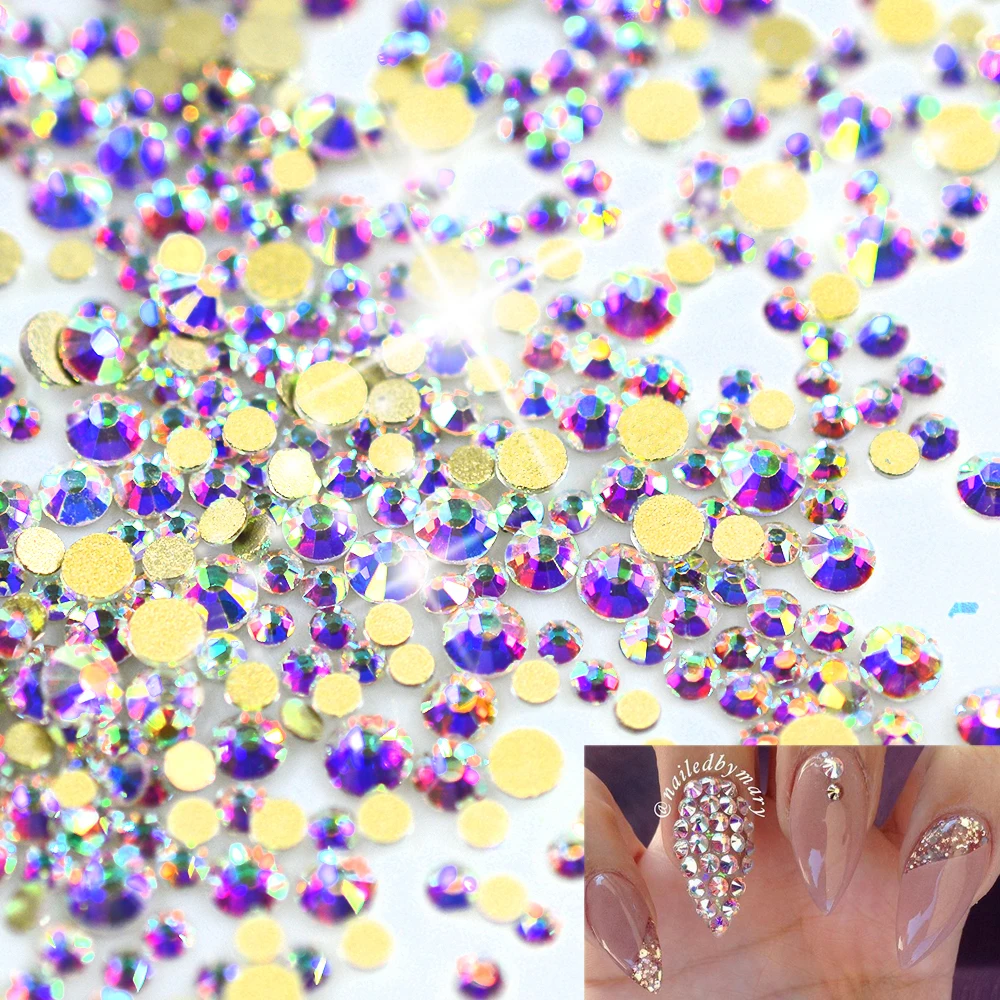 1440pcs 3D Nail Rhinestones Crystal Gold Base DIY Charm Flatback Diamond Nail Art Sparkly Flatback Decorations Accessory TRNJ246
1440pcs 3D Nail Rhinestones Crystal Gold Base DIY Charm Flatback Diamond Nail Art Sparkly Flatback Decorations Accessory TRNJ246
