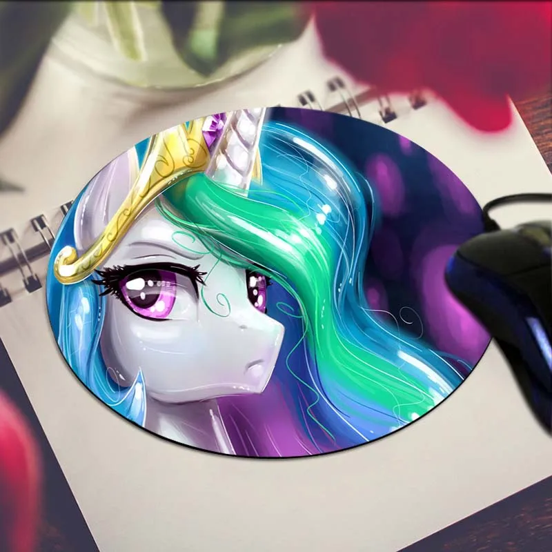Pony Art Print font b Mouse b font font b Pad b font Anti Slip Round