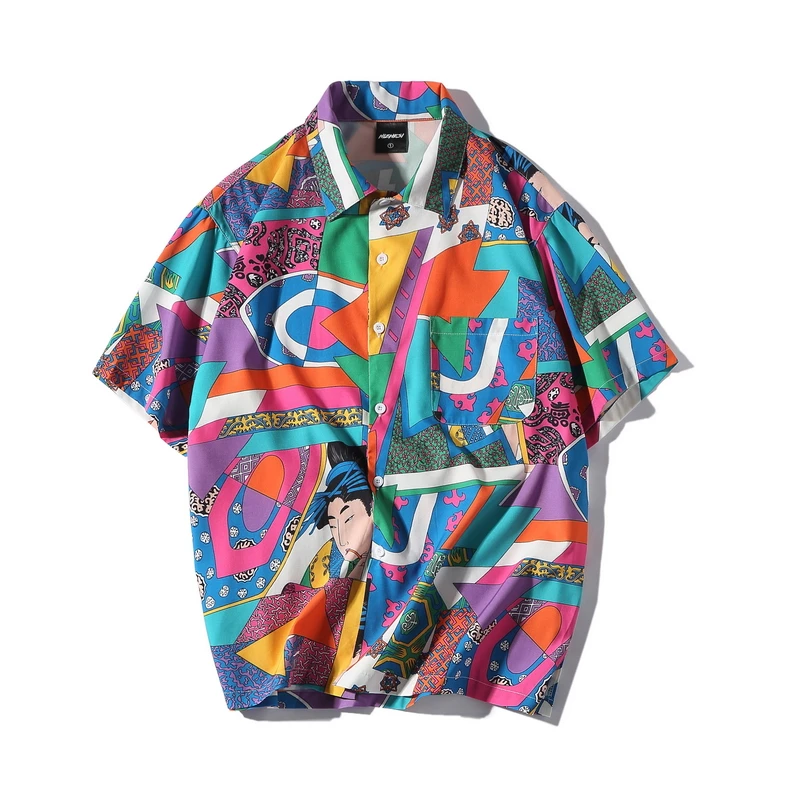 Men Loose Hip Hop Shirt Harajuku Japanese Ukiyo E Anime Shirt Short Sleeve Top Hawaiian Shirt Casual Streetwear Thin Summer
Men Loose Hip Hop Shirt Harajuku Japanese Ukiyo E Anime Shirt Short Sleeve Top Hawaiian Shirt Casual Streetwear Thin Summer