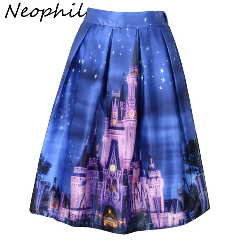 Neophil 2016 Womens Skirts High Waist Skater Flared Saias Building Printed Pleated Blue Vintage Ball Gown Ladies Faldas S1607028
Neophil 2016 Womens Skirts High Waist Skater Flared Saias Building Printed Pleated Blue Vintage Ball Gown Ladies Faldas S1607028