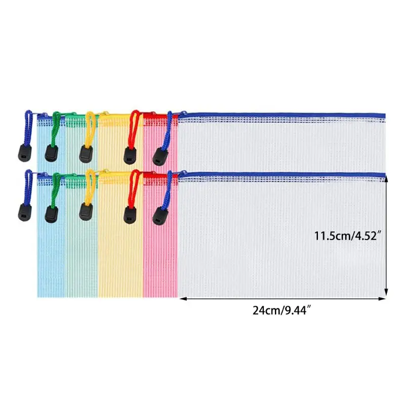10 Pieces Zipper File Pouch Grid Document Bag Multipurpose Storage Pouch Bags for Offices Supplies Travel Accessories, 5 Colors
10 Pieces Zipper File Pouch Grid Document Bag Multipurpose Storage Pouch Bags for Offices Supplies Travel Accessories, 5 Colors