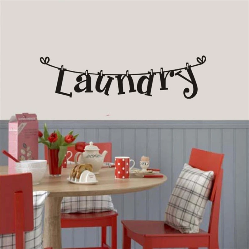 Laundry Room Wall Sticker Home Decor Popular Vinyl Removable Art Decal2