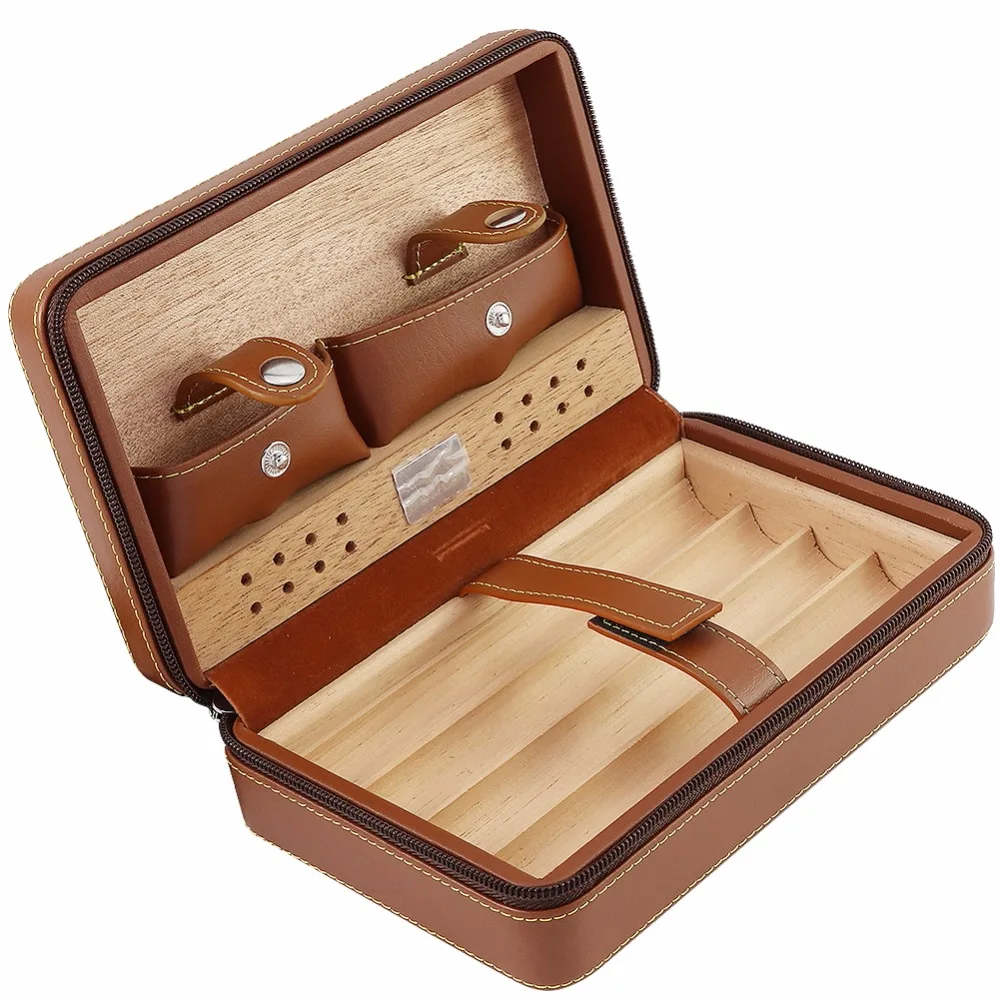 Humidor Storage Box Travel Cigar Case Box Holder Leather and Cedar Wood Cigar Humidor Kit Humidifier Accessories Without Lighter
Humidor Storage Box Travel Cigar Case Box Holder Leather and Cedar Wood Cigar Humidor Kit Humidifier Accessories Without Lighter