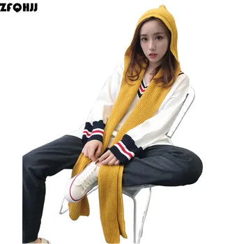 ZFQHJJ New Design Women's Hooded Scarf Winter Wool Knitted Earflap Hat Snood Wraps Solid Plain Crochet Scarf and Hat for girl
ZFQHJJ New Design Women's Hooded Scarf Winter Wool Knitted Earflap Hat Snood Wraps Solid Plain Crochet Scarf and Hat for girl