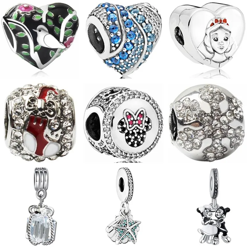 New Fashion Crystal Peacock Moon Queen Snowflake Cross Heart Minnie Beads Fit Pandora Charms Necklaces for Women DIY Jewelry
New Fashion Crystal Peacock Moon Queen Snowflake Cross Heart Minnie Beads Fit Pandora Charms Necklaces for Women DIY Jewelry