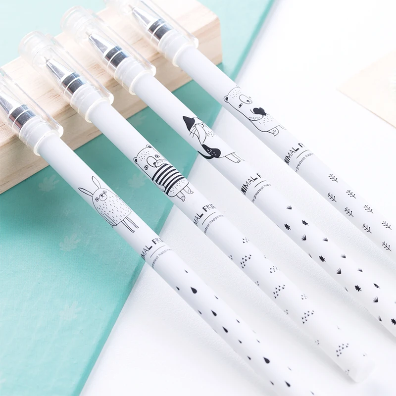 0.38mm 4pcs/lot Cute cartoon lovely creative full needle black ink gel ink pen office school student writing stationery
0.38mm 4pcs/lot Cute cartoon lovely creative full needle black ink gel ink pen office school student writing stationery