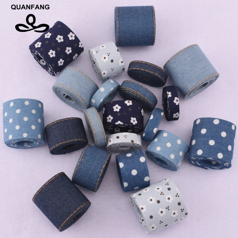 QUANFANG Denim Ribbon High quality 21 Yard Set For Diy Handmade Gift Craft Packing Hair Accessories Wedding Materials Package
QUANFANG Denim Ribbon High quality 21 Yard Set For Diy Handmade Gift Craft Packing Hair Accessories Wedding Materials Package