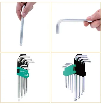 Brand Pro'skit High Quality 9PCS Long ball point Durable Reinforced Toughen Metric Ball Ended Hex Allen Key Wrench Set 1.5-10mm
Brand Pro'skit High Quality 9PCS Long ball point Durable Reinforced Toughen Metric Ball Ended Hex Allen Key Wrench Set 1.5-10mm