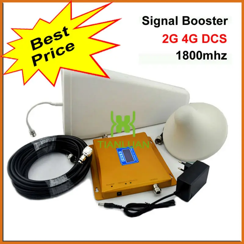LCD Display 4G DCS 1800MHz Mobile Phone Signal Booster DCS980 Signal Repeater with Log Periodic Antenna / Ceiling Antenna /Cable
LCD Display 4G DCS 1800MHz Mobile Phone Signal Booster DCS980 Signal Repeater with Log Periodic Antenna / Ceiling Antenna /Cable