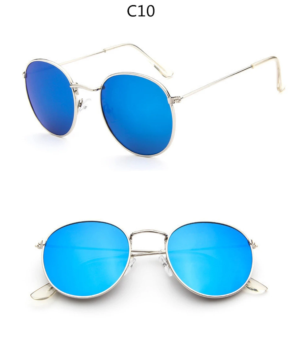2018 Luxury Mirror Sunglasses WomenMen Brand Designer Glasses Lady Round Sun Glasses Beat Oculos De Sol Gafas (10)