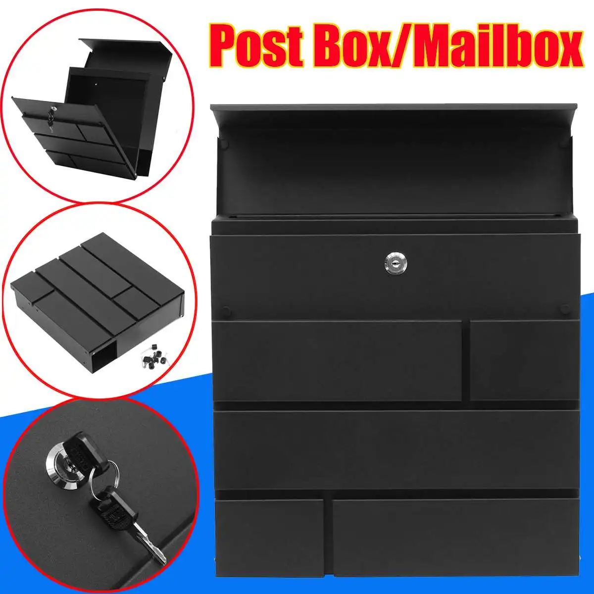 Newspaper Letter Wall Mounted Paint Mailbox Stainless Steel Metal Mail Box Case Post Box Lockable Box Garden Ornament
Newspaper Letter Wall Mounted Paint Mailbox Stainless Steel Metal Mail Box Case Post Box Lockable Box Garden Ornament