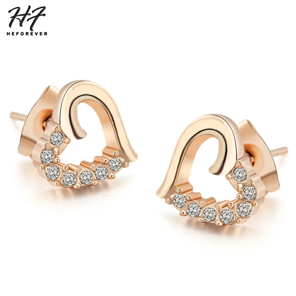 Top Quality Stud Earring for Women Hollow Heart Half of Crystal AAA+CZ Rose Gold Color Jewelry HotSale Christmas day gift E327
Top Quality Stud Earring for Women Hollow Heart Half of Crystal AAA+CZ Rose Gold Color Jewelry HotSale Christmas day gift E327