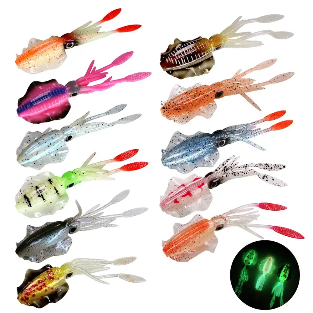 15cm/20g UV Glow fishing lures Octopus Soft Bait sea fishing wobbler squid Fishing luminous Soft Lure
15cm/20g UV Glow fishing lures Octopus Soft Bait sea fishing wobbler squid Fishing luminous Soft Lure