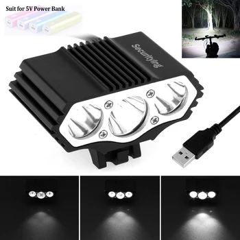 SecurityIng Outdoor 5V USB XM-L T6 X3 LED 4-Mode Bicycle Head Light Cool White light Color Cycling Front Lamp 
SecurityIng Outdoor 5V USB XM-L T6 X3 LED 4-Mode Bicycle Head Light Cool White light Color Cycling Front Lamp
