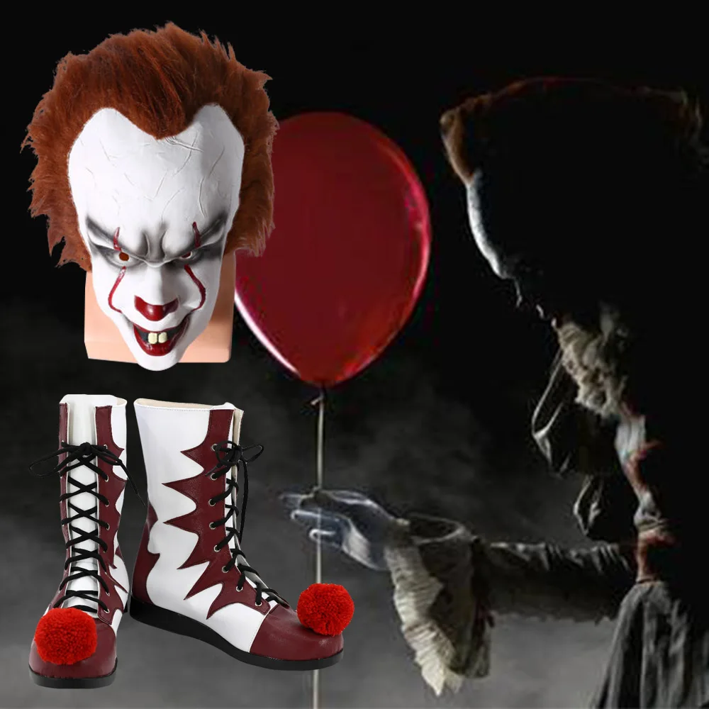 Hot sale Stephen King's It Pennywise Cosplay Shoes Or Mask Only Horrible Clown Stephen King it Boots Custom Halloween Accessorie
Hot sale Stephen King's It Pennywise Cosplay Shoes Or Mask Only Horrible Clown Stephen King it Boots Custom Halloween Accessorie
