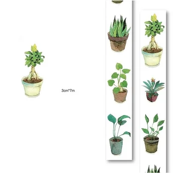 1Roll=30mmx7m High Quality Potted Plants Pattern Japanese Washi Decorative Adhesive Tape DIY Masking Paper Tape Label Sticker
1Roll=30mmx7m High Quality Potted Plants Pattern Japanese Washi Decorative Adhesive Tape DIY Masking Paper Tape Label Sticker