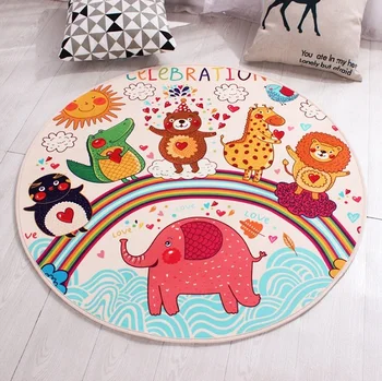 mylb Round cartoon printed soft carpet non-slip children's carpet boy and girl game pad computer chair floor mat family children
mylb Round cartoon printed soft carpet non-slip children's carpet boy and girl game pad computer chair floor mat family children