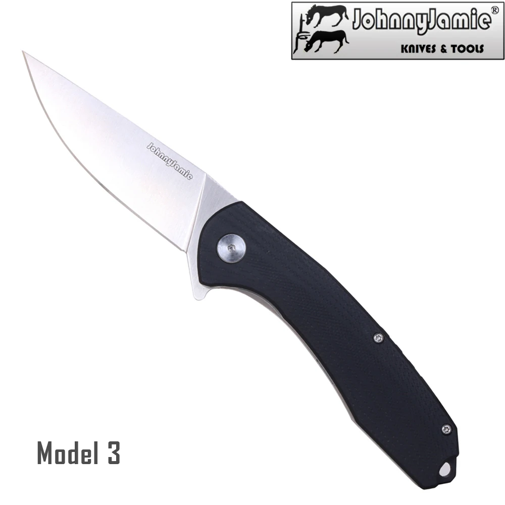 JohnnyJamie Model 3 Knife Folding Drop Point D2 Steel Blade G10 Handle Combat Knifes Survival Tactical Pocket EDC Hand Tools
JohnnyJamie Model 3 Knife Folding Drop Point D2 Steel Blade G10 Handle Combat Knifes Survival Tactical Pocket EDC Hand Tools