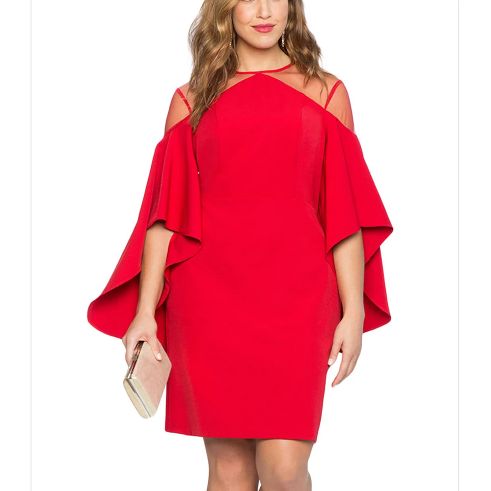Ladies Plus Size Elegant Gown Women Big Size Mesh Spliced Dress O-neck Butterfly Sleeve Autumn Clothing Retro Evening Vestidos
Ladies Plus Size Elegant Gown Women Big Size Mesh Spliced Dress O-neck Butterfly Sleeve Autumn Clothing Retro Evening Vestidos