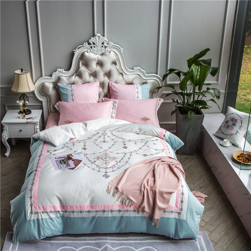 4/5Pcs light luxury Egypt Cotton Exquisite life Bedding Set Embroidery Duvet cover set Bed Sheet Pillowcases Queen King Size
4/5Pcs light luxury Egypt Cotton Exquisite life Bedding Set Embroidery Duvet cover set Bed Sheet Pillowcases Queen King Size
