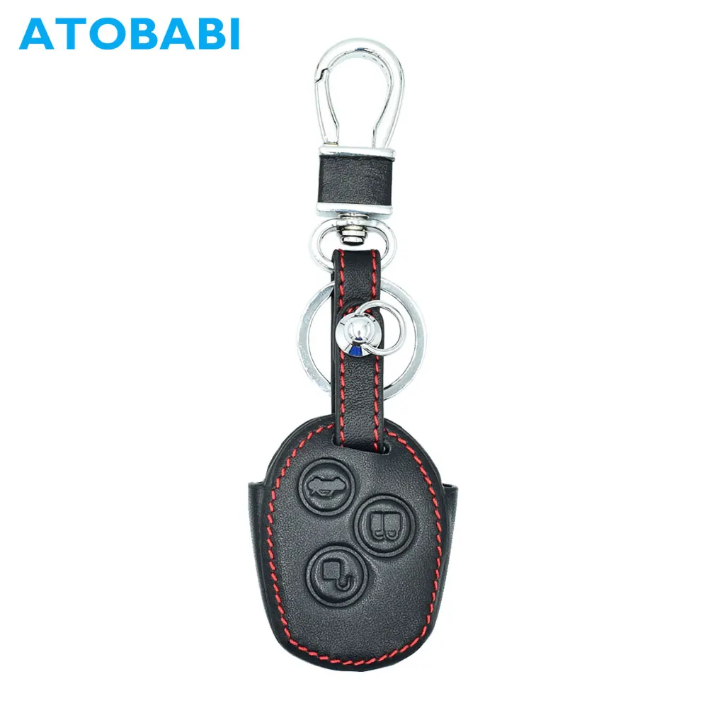 ATOBABI 3 Buttons Genuine Leather Car Key Case Remote Fob Shell Cover Keychain for Ford Escort Focus Fiesta Mondeo Festiva C-Max
ATOBABI 3 Buttons Genuine Leather Car Key Case Remote Fob Shell Cover Keychain for Ford Escort Focus Fiesta Mondeo Festiva C-Max