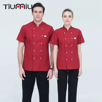 4 Colors M-4XL Wholesale Unisex Short-sleeve Double Breasted Kitchen Hotel Sushi Work Wear Chef Jacket Restaurant Bakery Uniform
4 Colors M-4XL Wholesale Unisex Short-sleeve Double Breasted Kitchen Hotel Sushi Work Wear Chef Jacket Restaurant Bakery Uniform