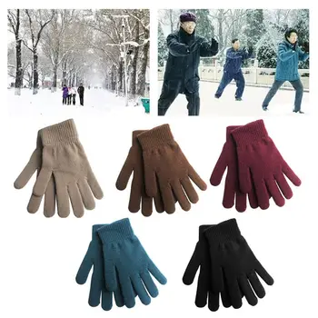Unisex Winter Ribbed Knitted Full Fingered Gloves Basic Solid Color Thicken Plush Lining Mittens Magic Thermal Wrist Warmer
Unisex Winter Ribbed Knitted Full Fingered Gloves Basic Solid Color Thicken Plush Lining Mittens Magic Thermal Wrist Warmer