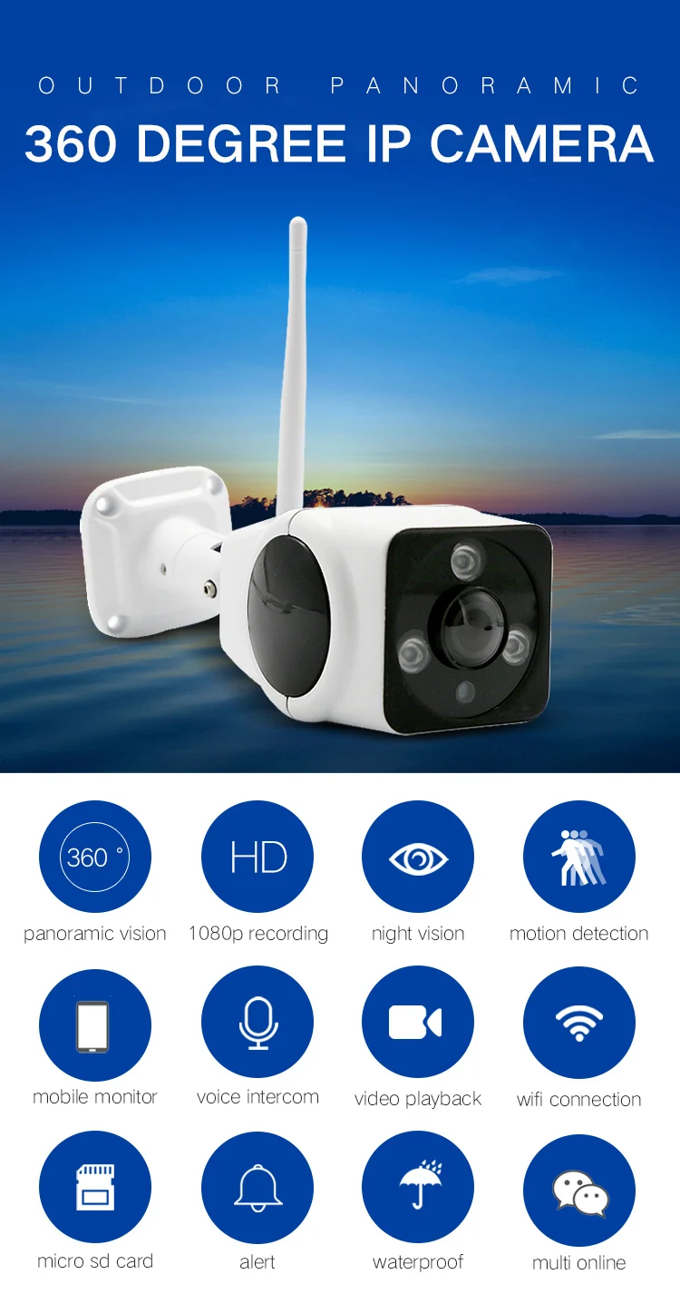 SmartYIBA HD1080P Waterproof WiFi IP Camera 360 degree Vision Surveillance Outdoor Camera Cloud Storage CCTV Camera Baby Monotor
SmartYIBA HD1080P Waterproof WiFi IP Camera 360 degree Vision Surveillance Outdoor Camera Cloud Storage CCTV Camera Baby Monotor