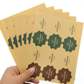 Flower-Shaped Wavy Side Label HANDMAKE For You Sticker Retro Kraft Paper Sticker Baking Decorative Sticker 72pcs / 6 Sheets
Flower-Shaped Wavy Side Label HANDMAKE For You Sticker Retro Kraft Paper Sticker Baking Decorative Sticker 72pcs / 6 Sheets
