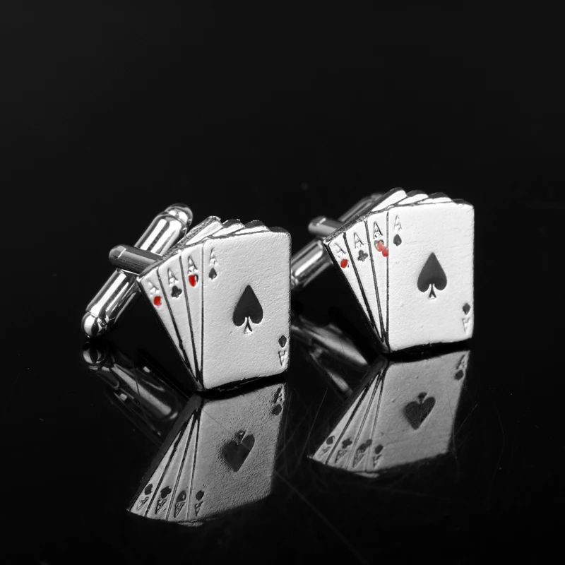 MQCHUN Poker Cufflink for Mens Shirt Accessories Silver Color High Quality Cuff Links Buttons Wedding Men Jewelry Groomsmen Gift
MQCHUN Poker Cufflink for Mens Shirt Accessories Silver Color High Quality Cuff Links Buttons Wedding Men Jewelry Groomsmen Gift