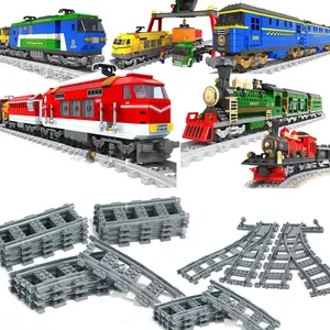 AUSINI PcsLot City Train Track Bricks Model Kids Toys AUSINI PcsLot City Train Track Bricks Model Kids Toys