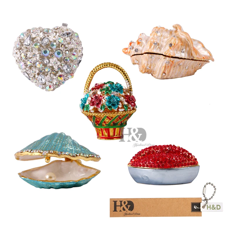 Mini Figurine Trinket Boxes Ornament Crystals ,Hand-painted Patterns Jewelry Trinket Box Hinged Collectible Ring Display Holders
Mini Figurine Trinket Boxes Ornament Crystals ,Hand-painted Patterns Jewelry Trinket Box Hinged Collectible Ring Display Holders