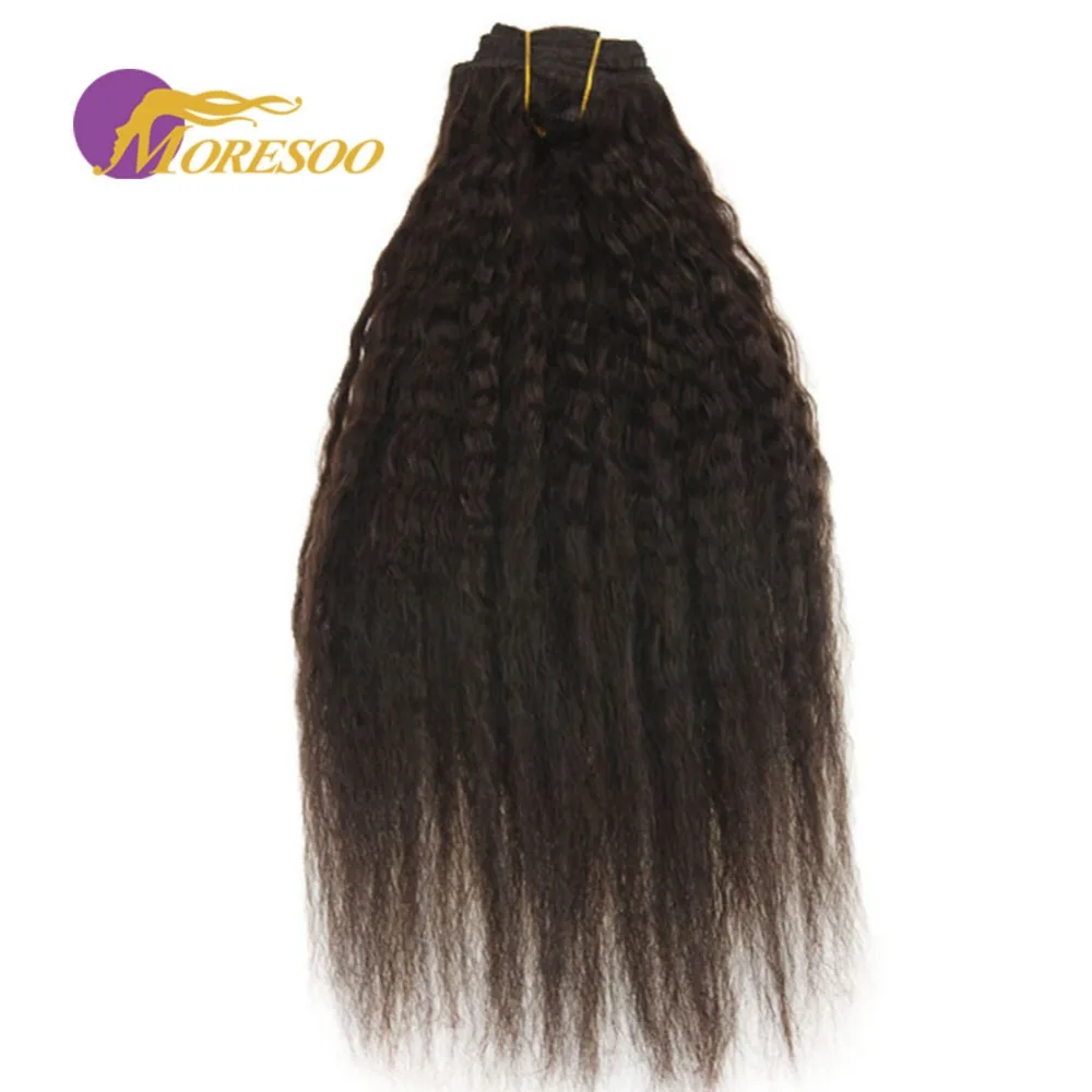 Moresoo Kinky Straight Clip In Remy Human Hair 7Pcs/Set 100g Thick Full Head Dark Brown #2 Color Clip In Hair Extensions
Moresoo Kinky Straight Clip In Remy Human Hair 7Pcs/Set 100g Thick Full Head Dark Brown #2 Color Clip In Hair Extensions