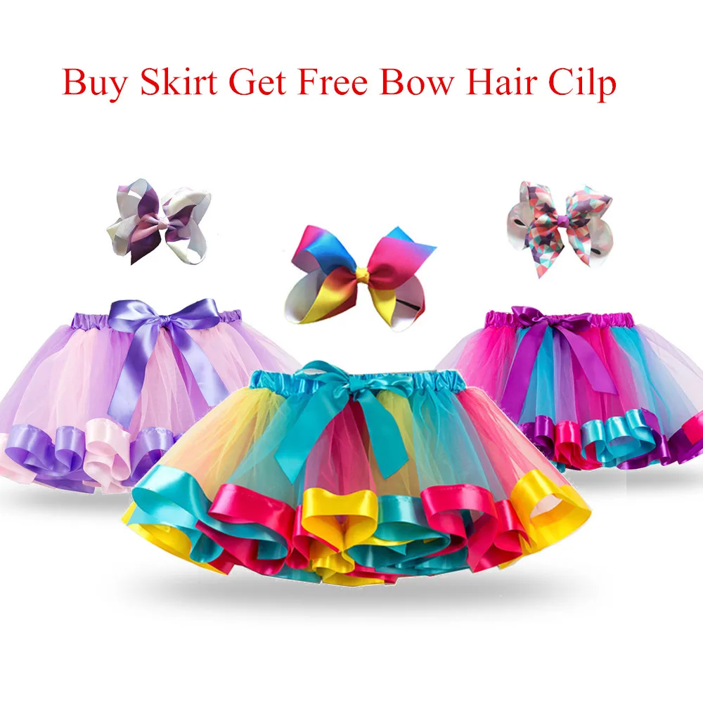 Princess Rainbow Dancing Skirt Baby Girls Clothes Free Bow Hair Clip+Mini Tutu Skirt for Children Girls Clothing Size 0-8 Years
Princess Rainbow Dancing Skirt Baby Girls Clothes Free Bow Hair Clip+Mini Tutu Skirt for Children Girls Clothing Size 0-8 Years