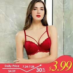Кружевной бюстгальтер с цветочным принтом, с косточками, чаша B, C