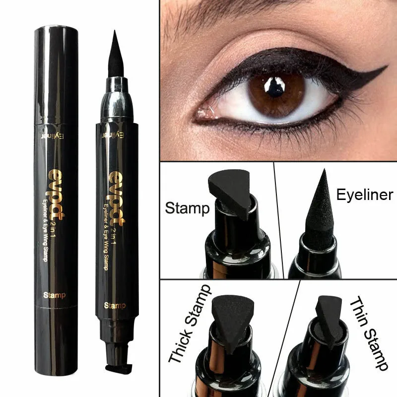 New Sexy Waterproof Double Head Black wing shape Eyeliner Seal Eyeliner Stamp Pencil Cat Eye Cosmetic Makeup Tool Maquiagem
New Sexy Waterproof Double Head Black wing shape Eyeliner Seal Eyeliner Stamp Pencil Cat Eye Cosmetic Makeup Tool Maquiagem