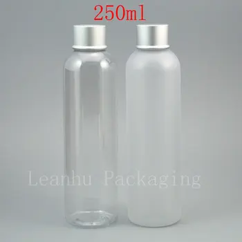 250ml x 25 empty frosting white / transparent cosmetic PET bottle with silver aluminum-plastic screw cap 250cc liquid container
250ml x 25 empty frosting white / transparent cosmetic PET bottle with silver aluminum-plastic screw cap 250cc liquid container