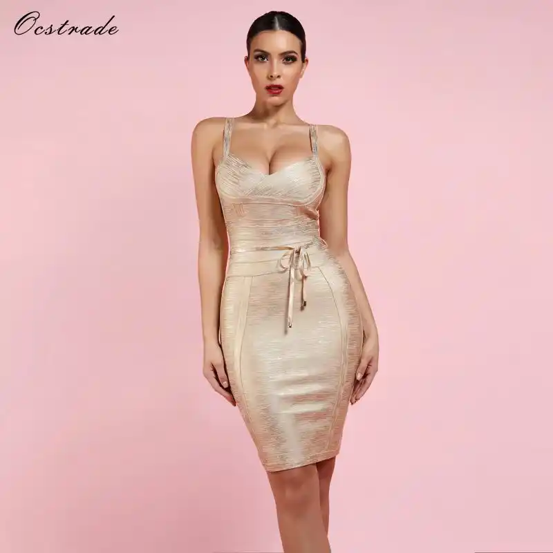 pink tie waist bandage dress