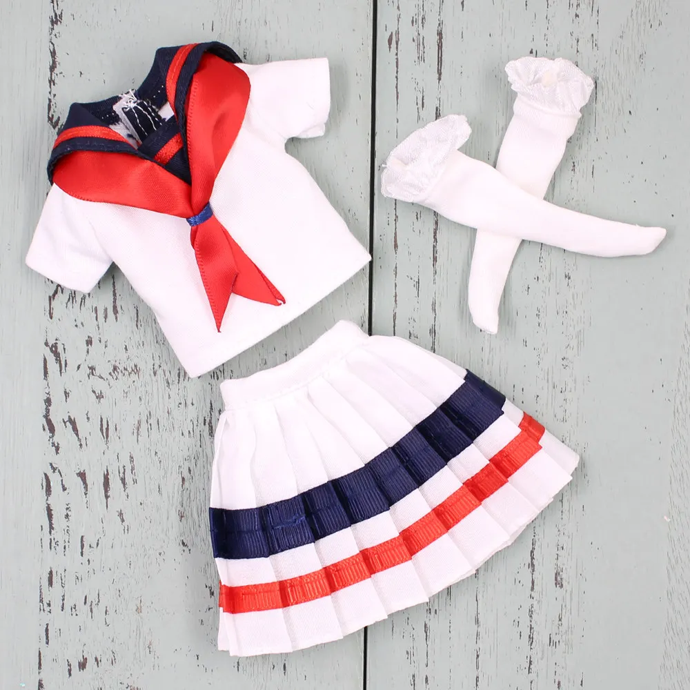 Outfits for Blyth doll A set of white school uniform pleated skirt Dress for the 12 inch doll cute dressing
Outfits for Blyth doll A set of white school uniform pleated skirt Dress for the 12 inch doll cute dressing
