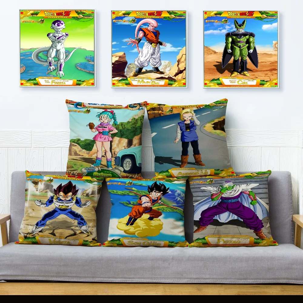 Japan Anime Dragon Ball Son Goku Cushion Cover Home Decor Cartoon Pillow Cover Vegeta Pillows Case for Sofa Home Linen 45*45cm
Japan Anime Dragon Ball Son Goku Cushion Cover Home Decor Cartoon Pillow Cover Vegeta Pillows Case for Sofa Home Linen 45*45cm