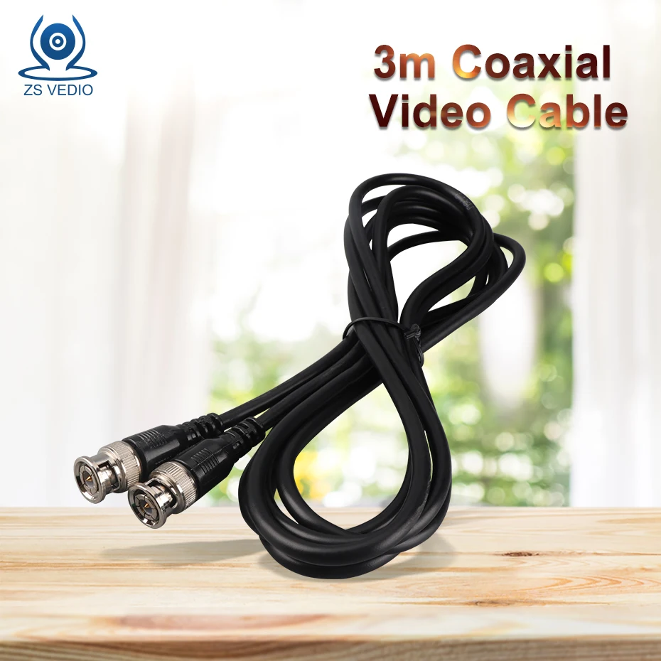 ZSVEDIO 3 m RG59 coaxial cable coaxial cable BNC male connector for CCTV camera security system CBDZ free shipping
ZSVEDIO 3 m RG59 coaxial cable coaxial cable BNC male connector for CCTV camera security system CBDZ free shipping